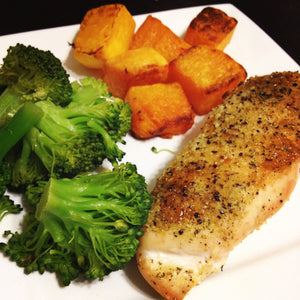Chicken Breast with Butternut Squash and Broccoli